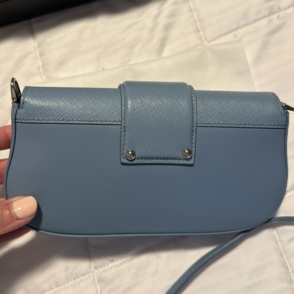 NWT light blue leather Prada Mini Bandoliera - Picture 5 of 8